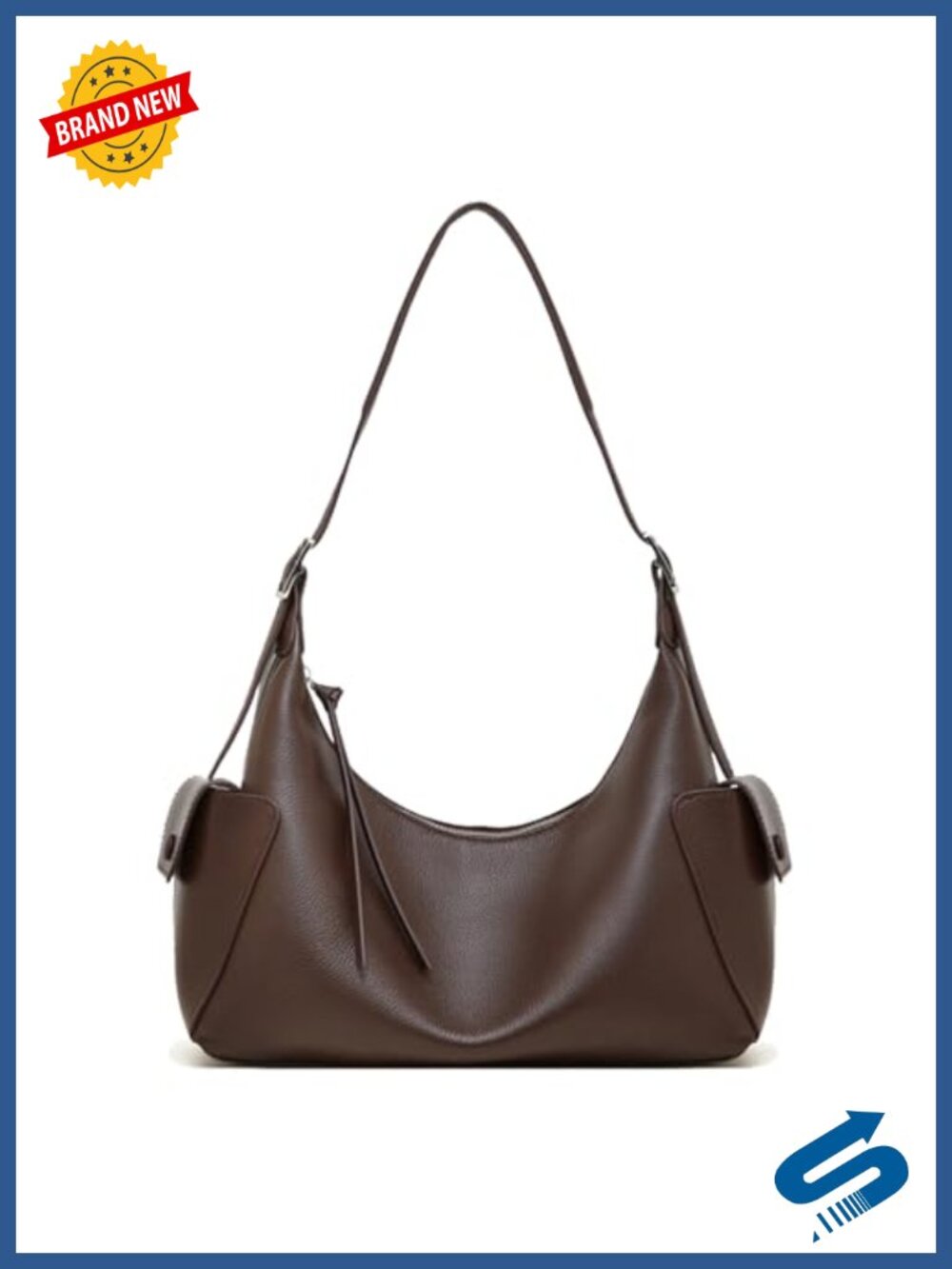 Genuine Leather Hobo Bag Slouchy Shoulder Purse Tote Crossbody
